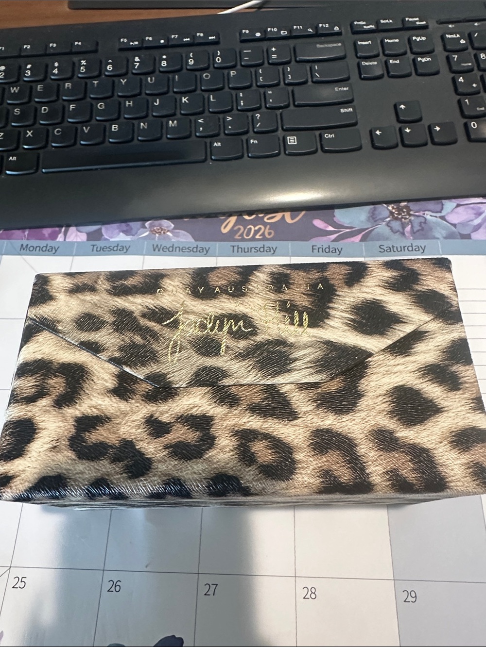 Quay Australia Leopard Print Envelope sunglasses Case - Black & Brown